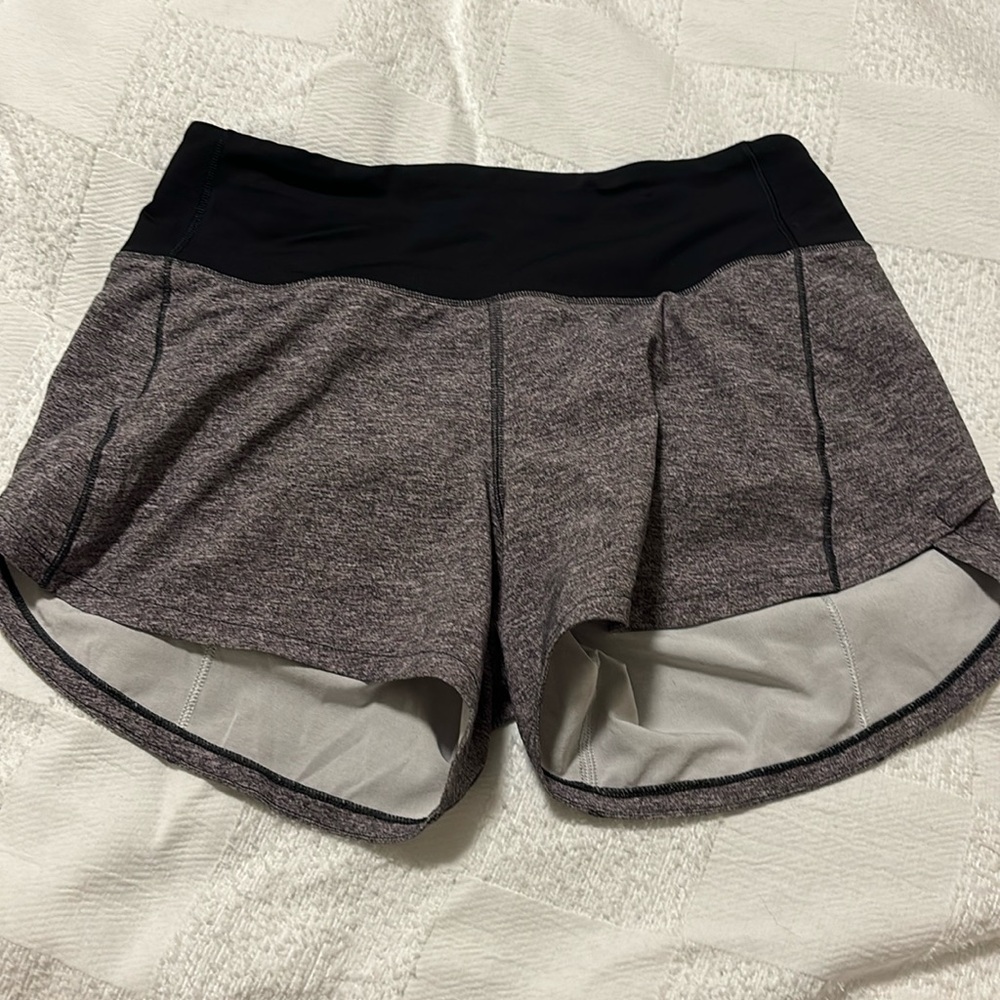 Grey Lululemon speed up shorts